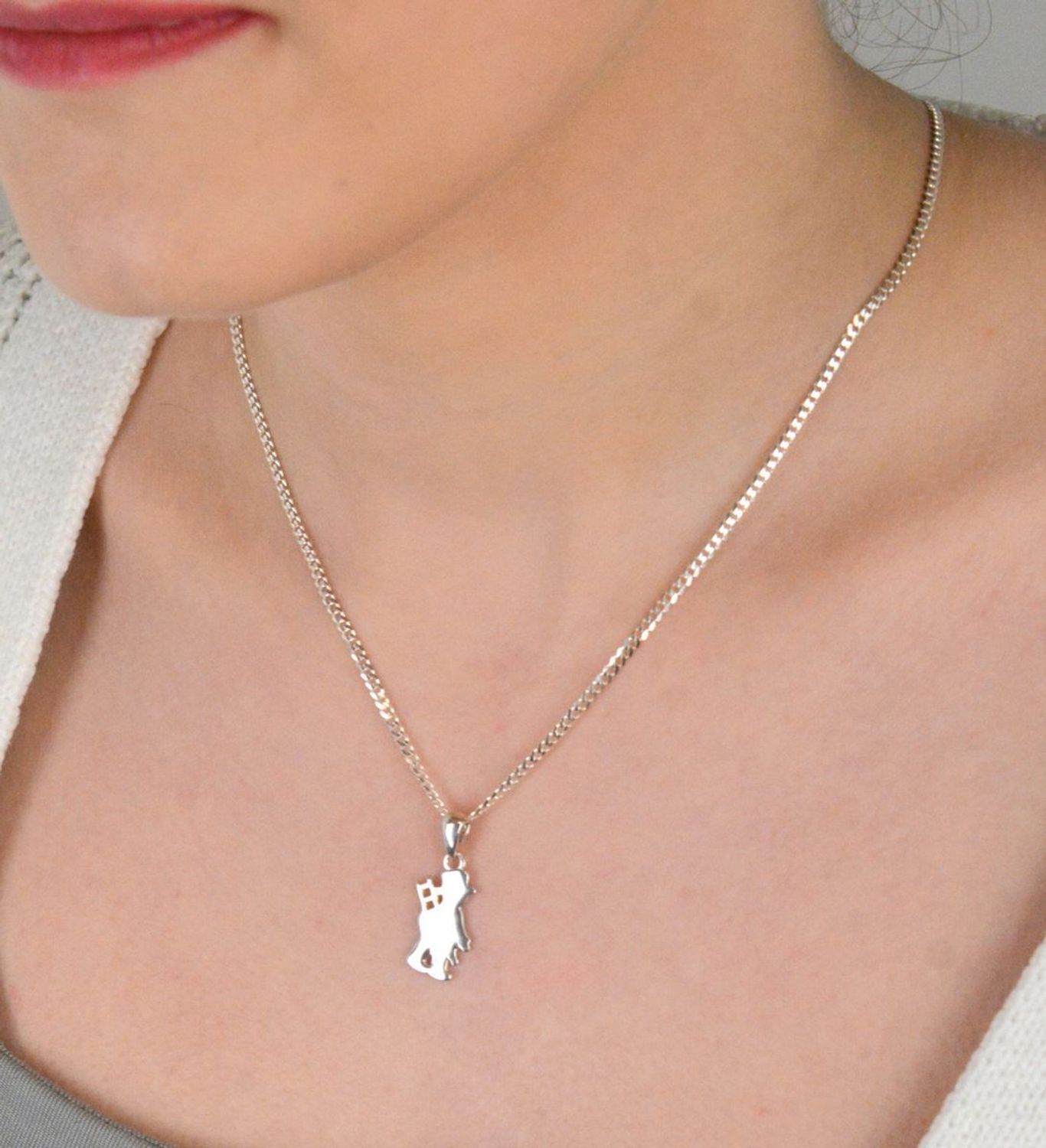 Srebrna zawieszka gładka blaszka kominiarz SP032s.jpg